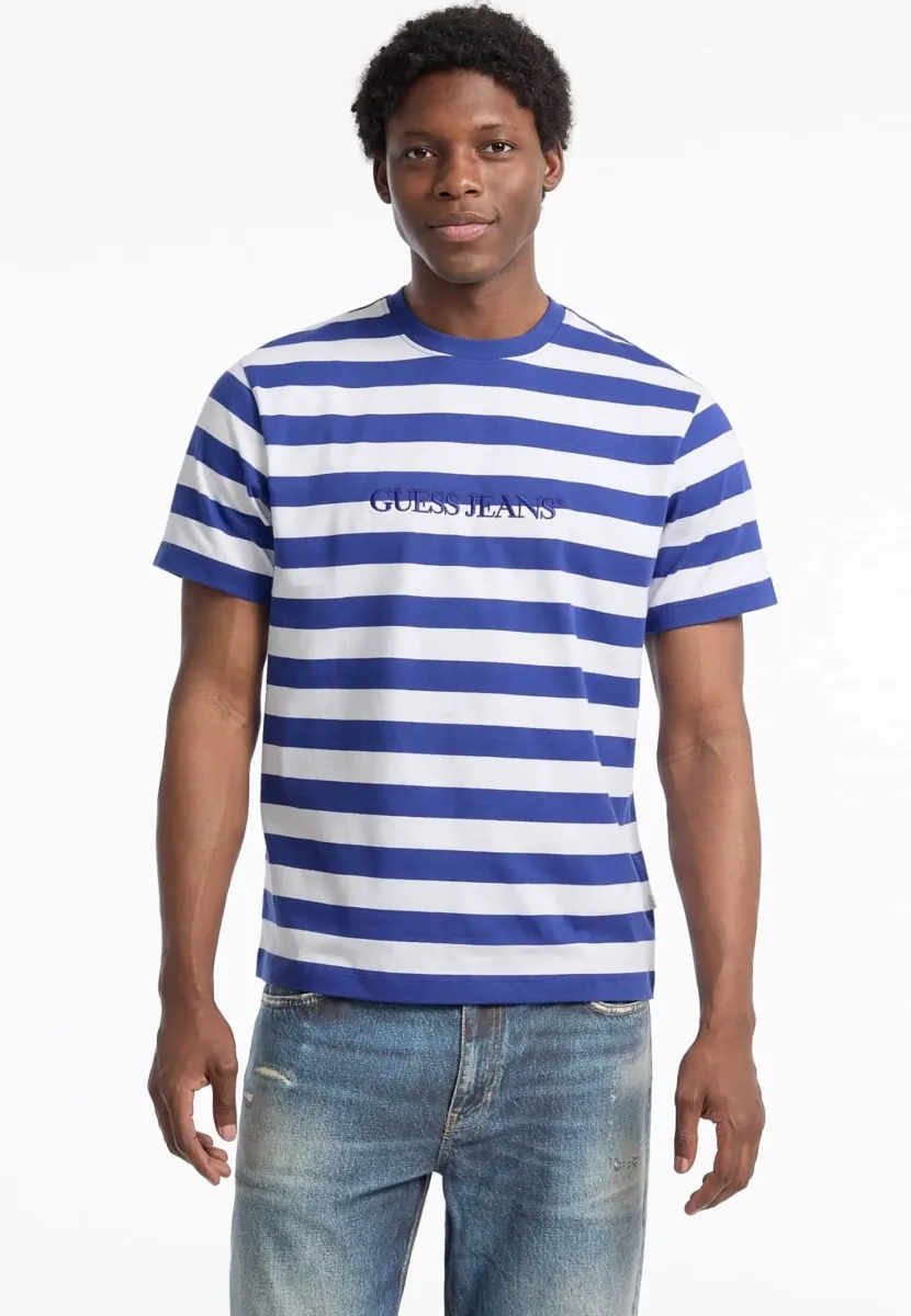 STRIPED TEE - T-Shirt print - mehrfarbig grundton blau