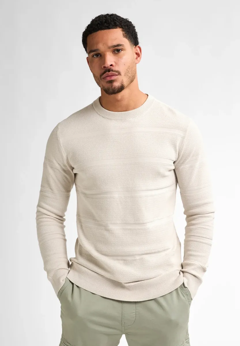 STRIPED WINDVIEW - Strickpullover - seashell