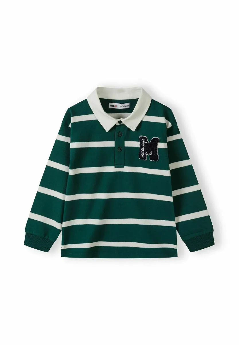 STRIPED WITH COLLAR - Langarmshirt - green white