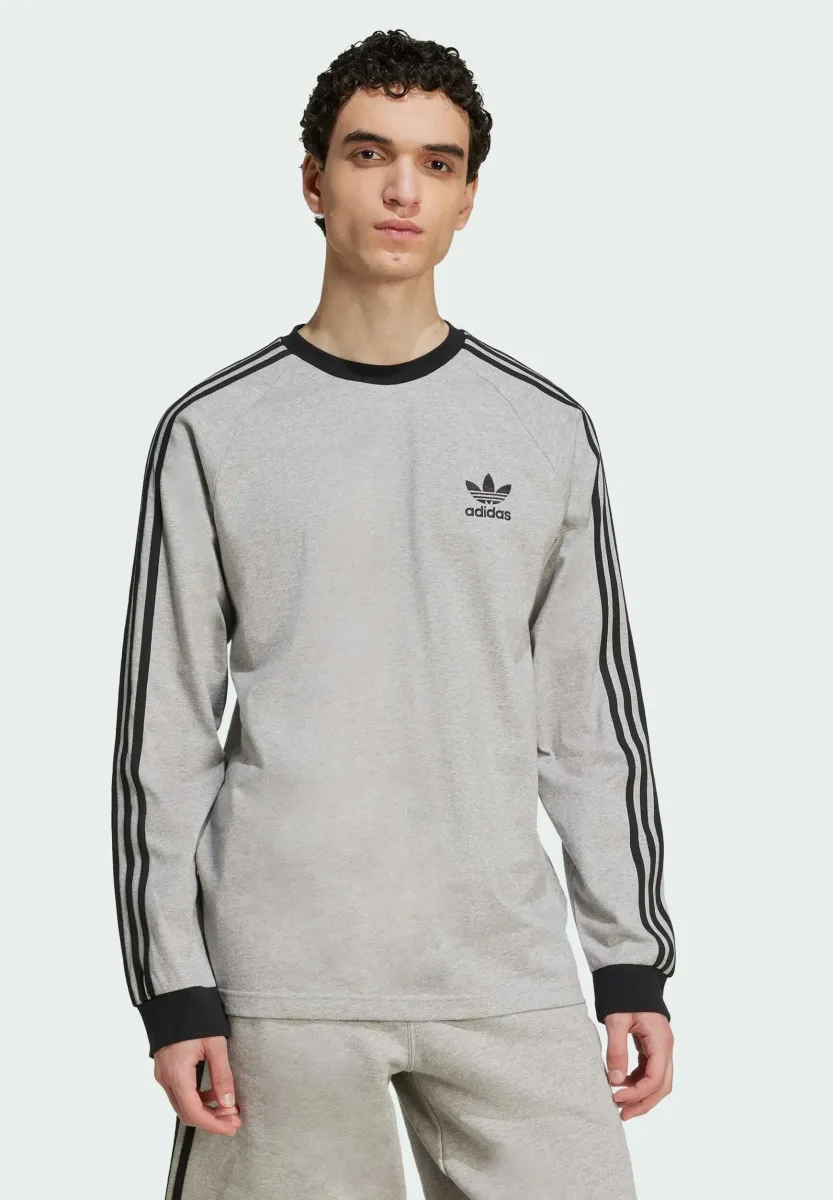STRIPES - Langarmshirt - medium grey heather   black
