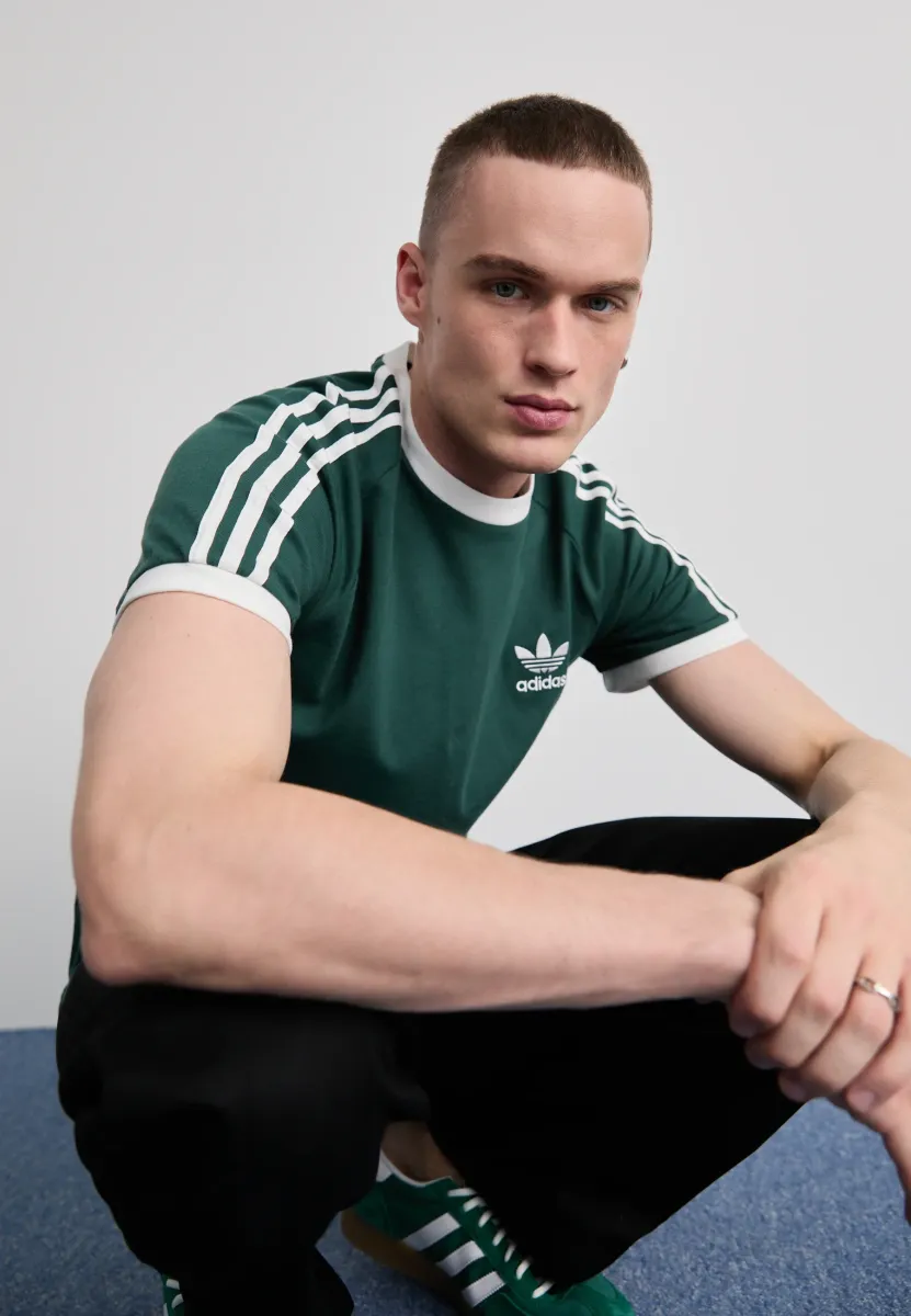 STRIPES TEE - T-Shirt print - mineral green
