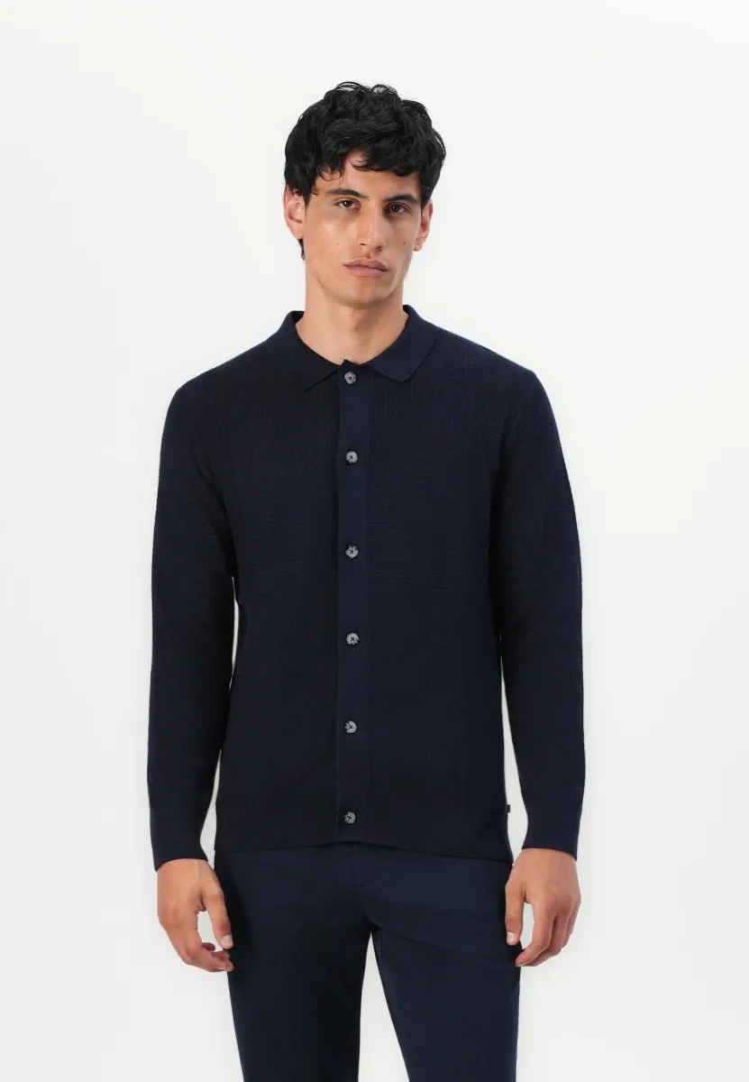 STRUCTUR - Strickjacke - sky captain blue