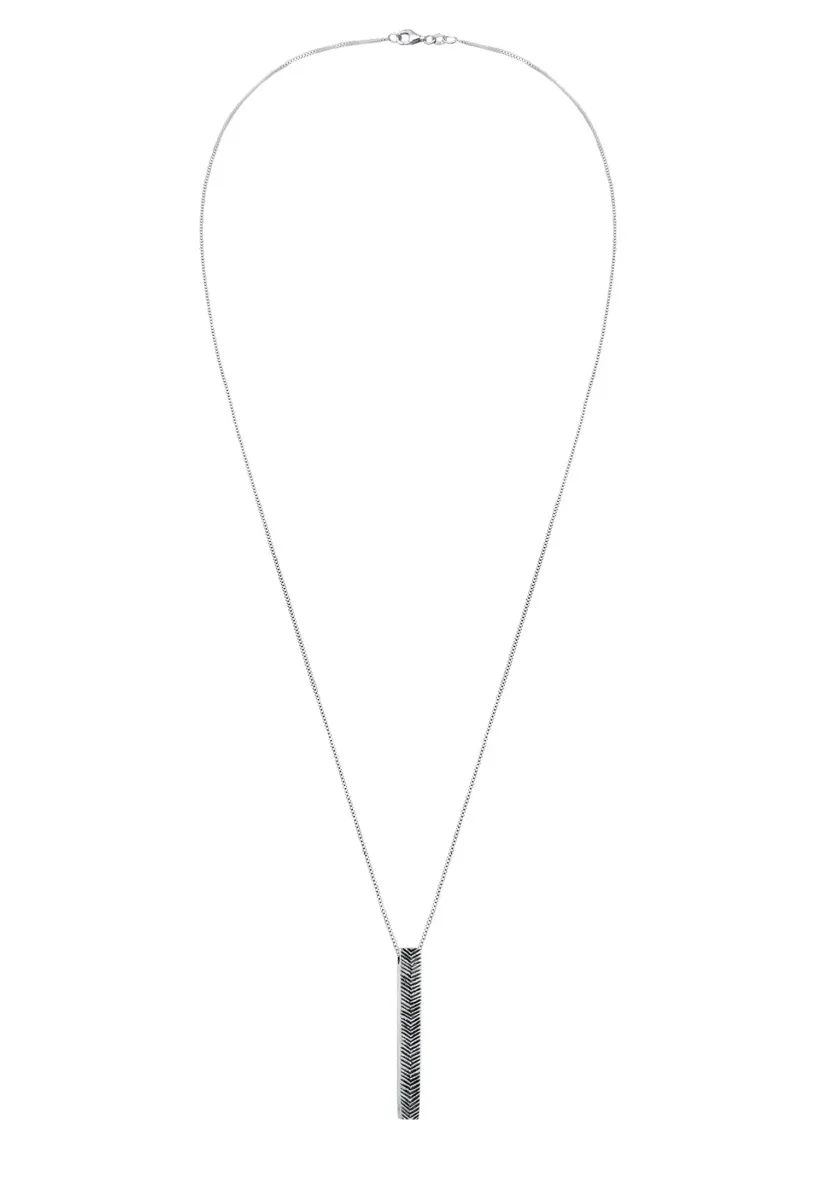STRUCTURED BAR CHAIN - Halskette - silberfarben