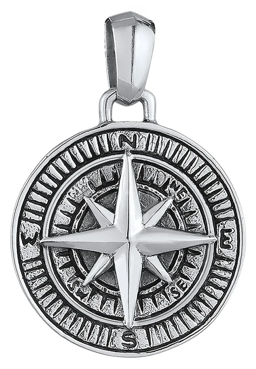 STRUCTURED COMPASS - Anhänger - schwarz