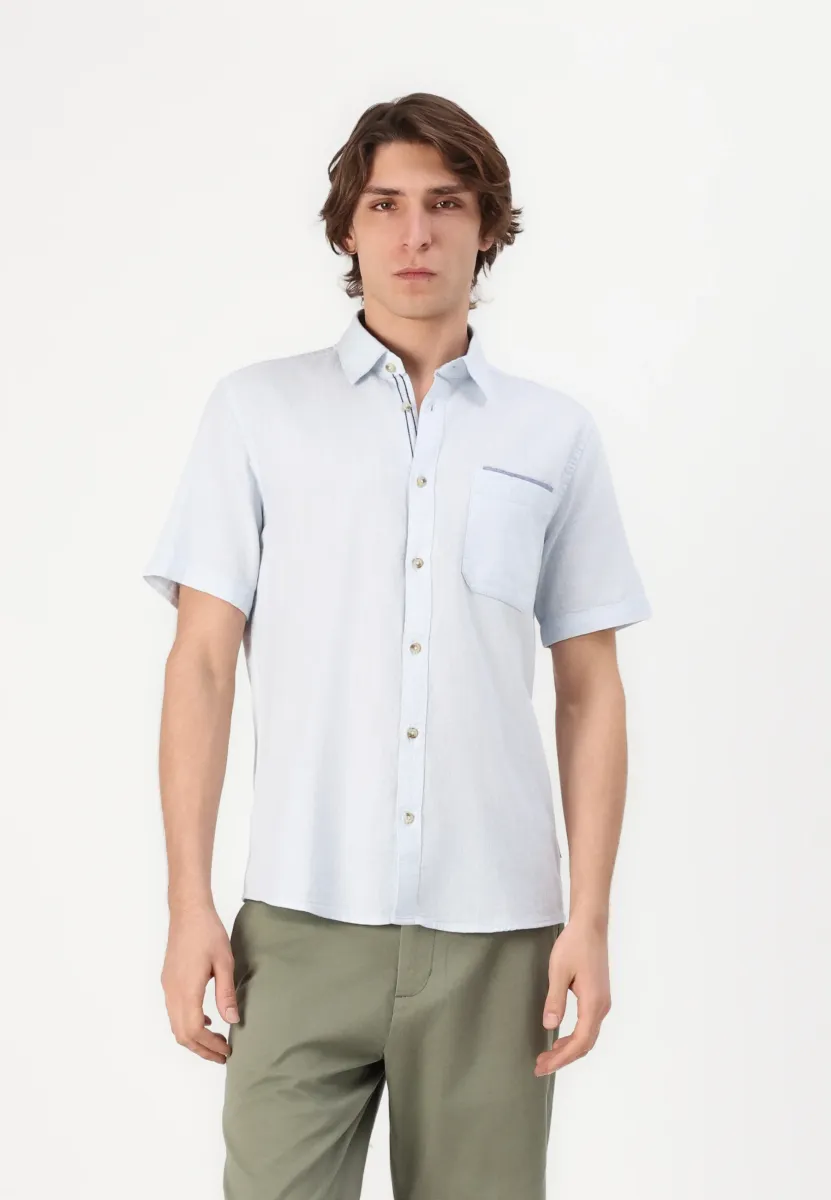 STRUCTURED - Hemd - light blue