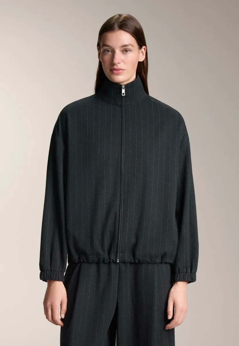 STRUCTURED PINSTRIPE - Trainingsjacke - dark blue