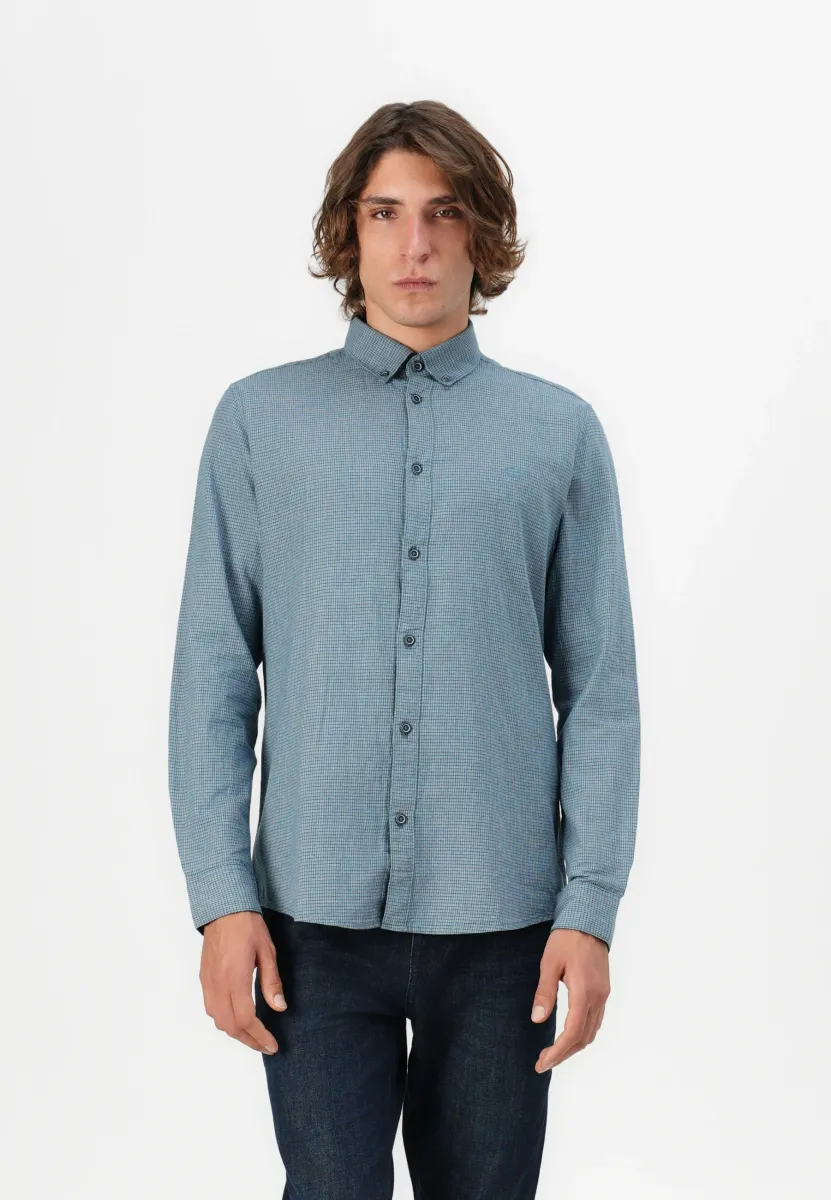 STRUCTURED SHIRT - Hemd - teal