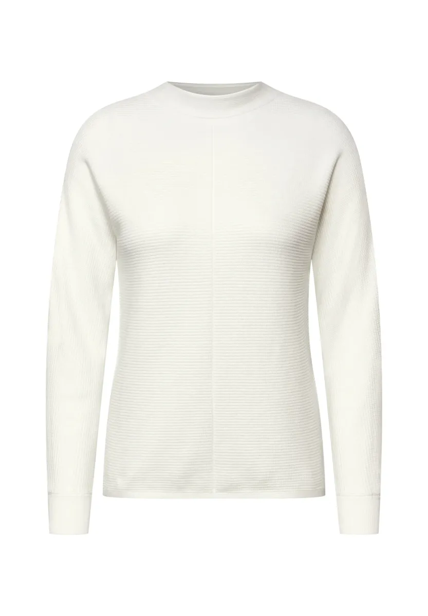 STRUKTUR DOLMAN - Strickpullover - weiß
