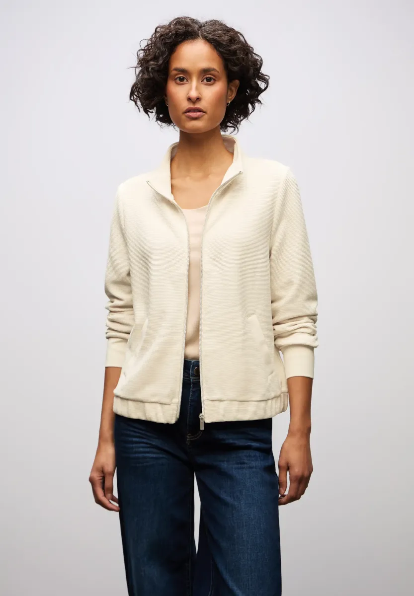 STRUKTUR MIT ZIPPER - Bomberjacke - beige
