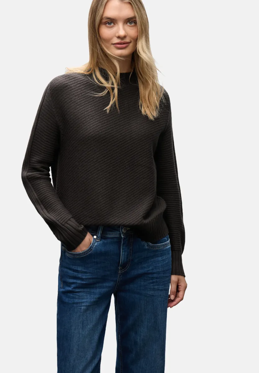 STRUKTUR - Strickpullover - braun