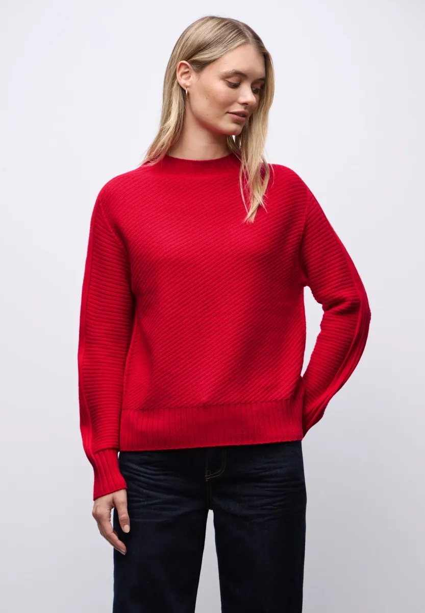 STRUKTUR - Strickpullover - rot