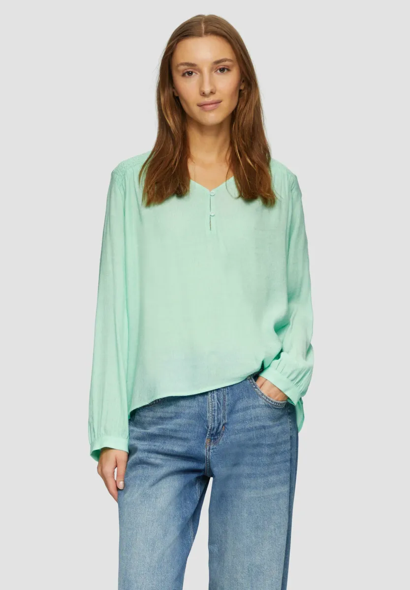 STRUKTURIERTE MIT V-AUSSCHNITT - Bluse - minze