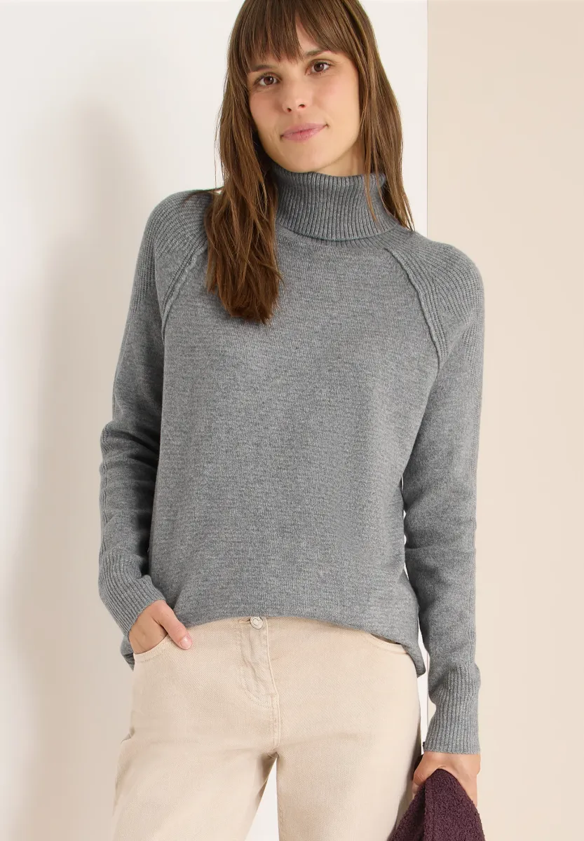 STRUKTURMIX - Strickpullover - grau