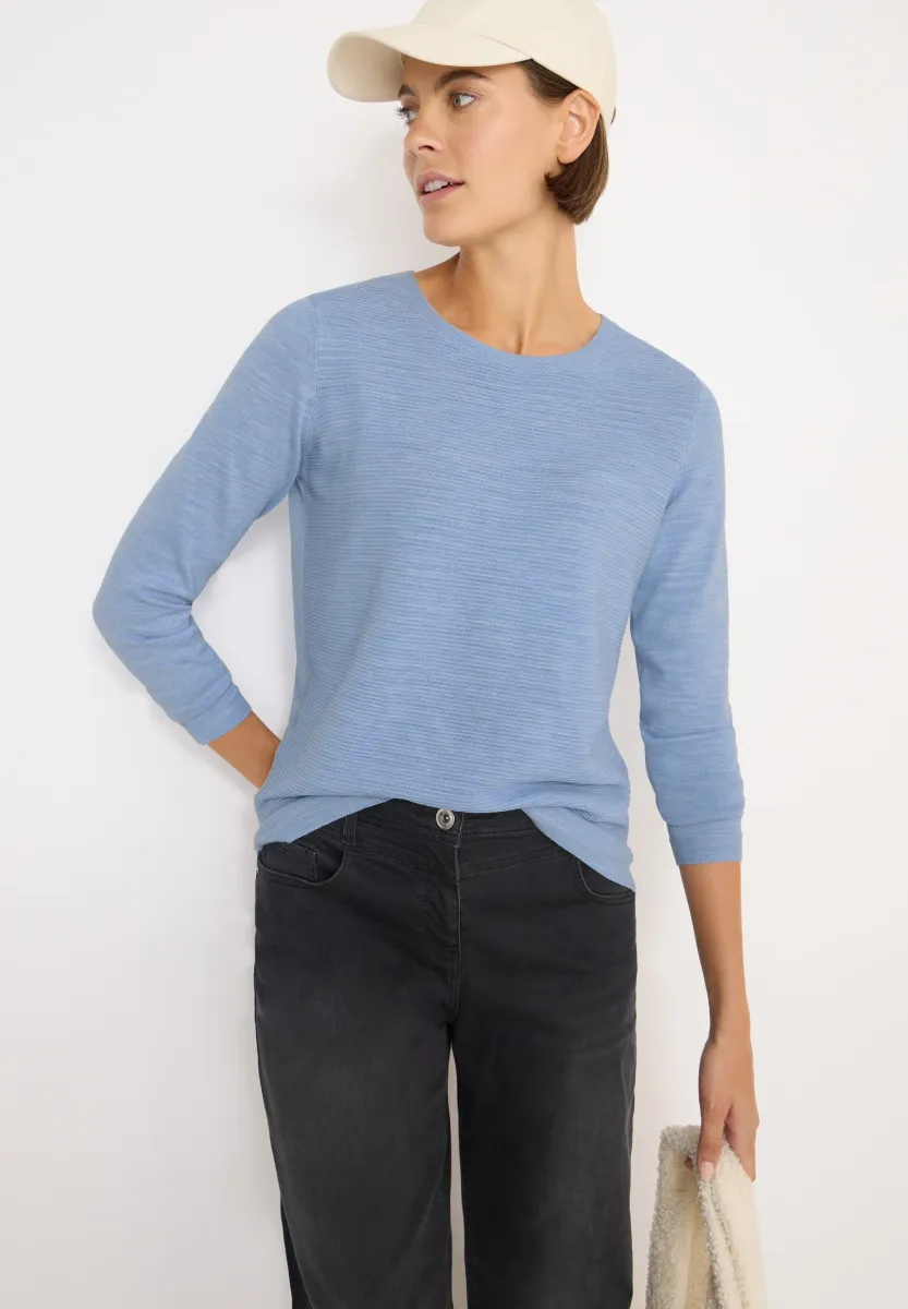 STRUKTURPULLOVER - Strickpullover - blau