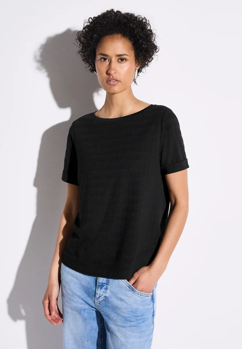 STRUKTURS - T-Shirt basic - schwarz