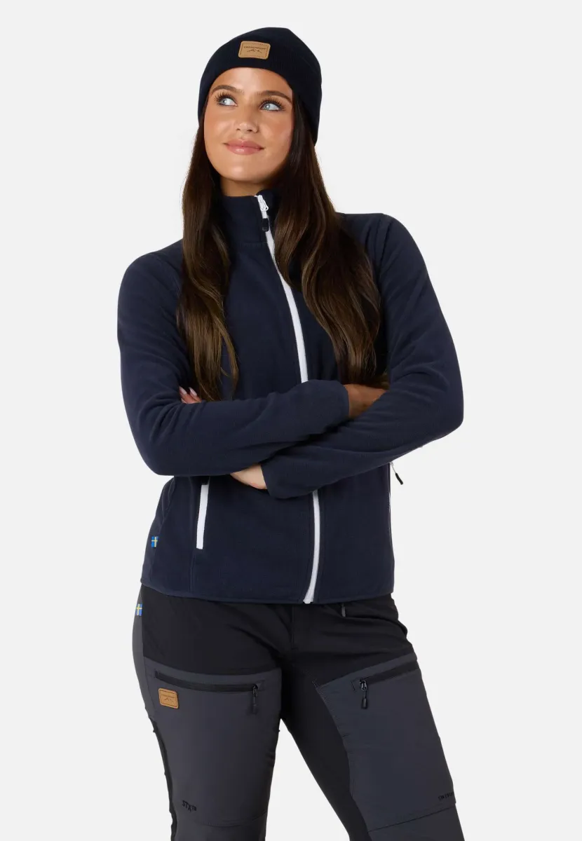 STRYN - Fleecejacke - dk navy/white