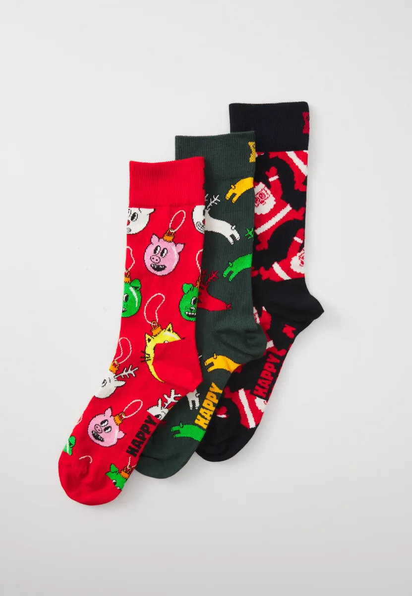 STUCK IN THE CHIMNEY UNISEX 3 PACK - Socken - red
