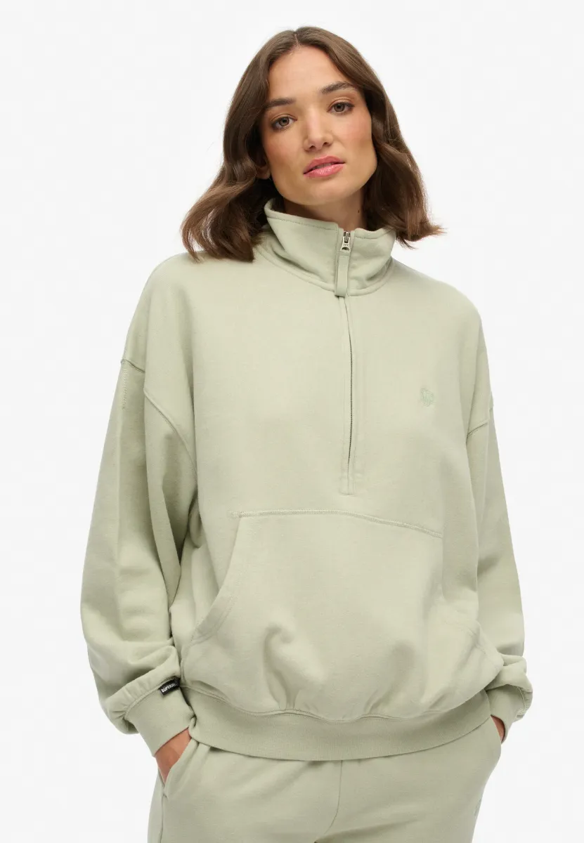 STUDIOS HALF ZIP - Sweatshirt - dusty sage