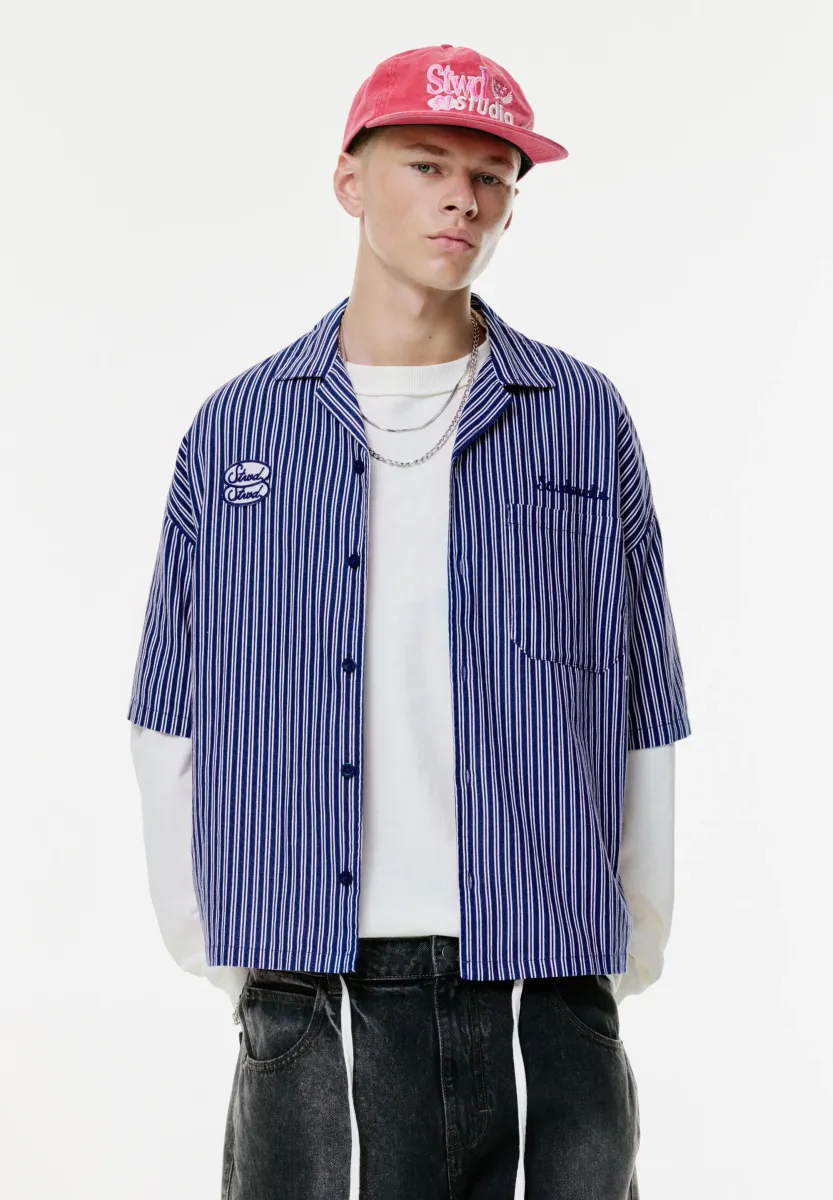 STWD STRIPED - Hemd - dark blue