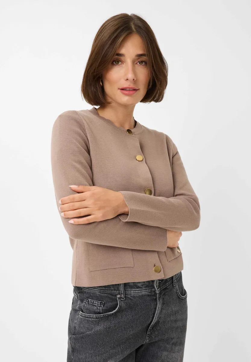 STYLE ANN - Strickjacke - taupe