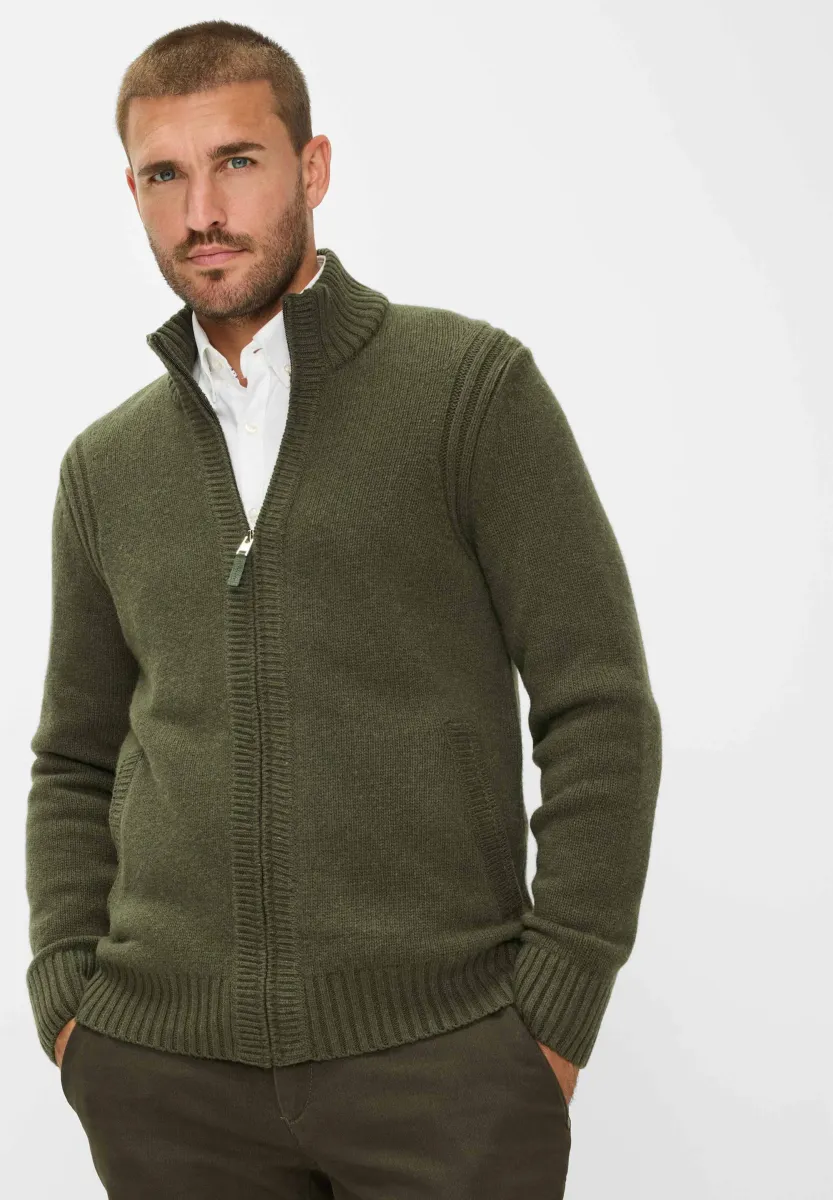 STYLE JAKE - Strickjacke - olive