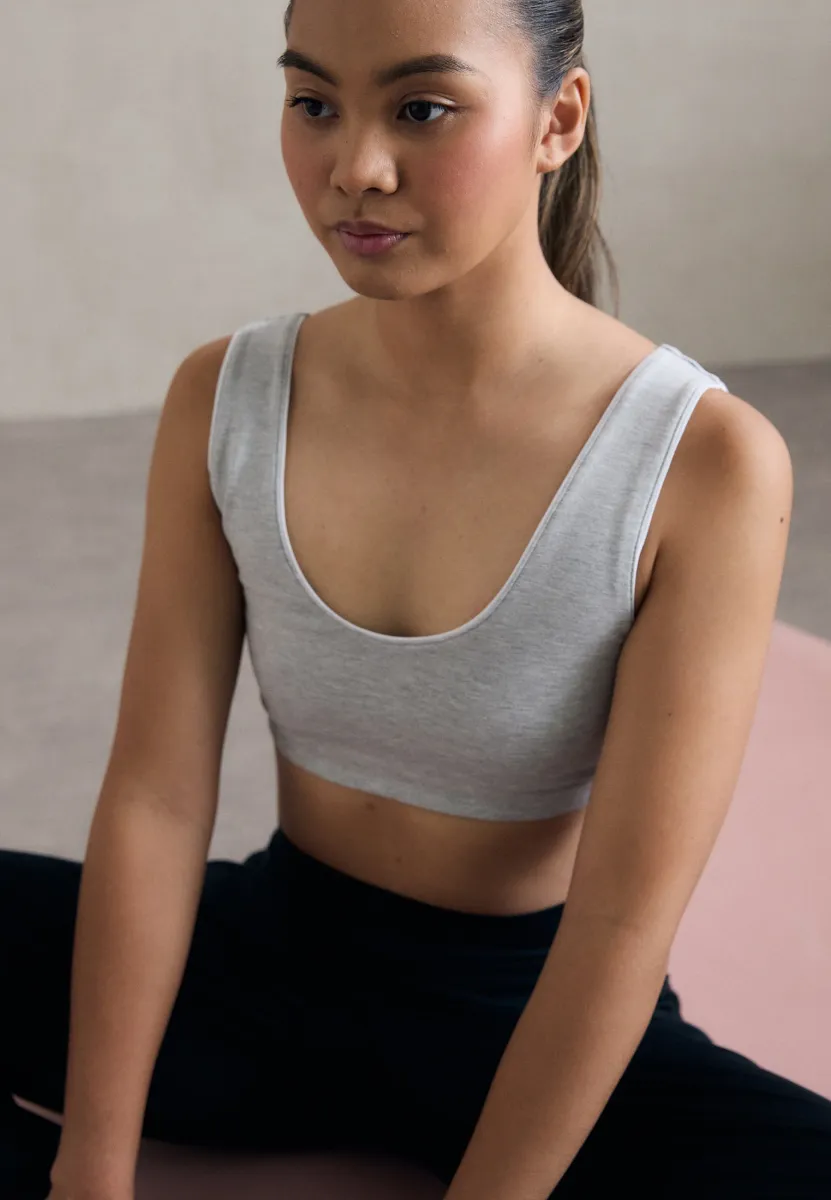 SUBLIME FLING BRALETTE - Sport-BH mit leichter Stützkraft - grey melange
