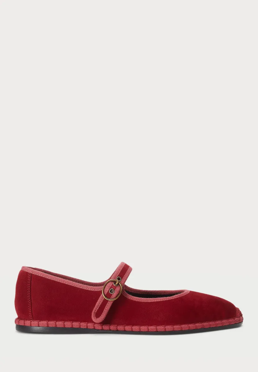 SUEDE MARY JANE ESPADRILLE - Klassischer Ballerina - pomegranate