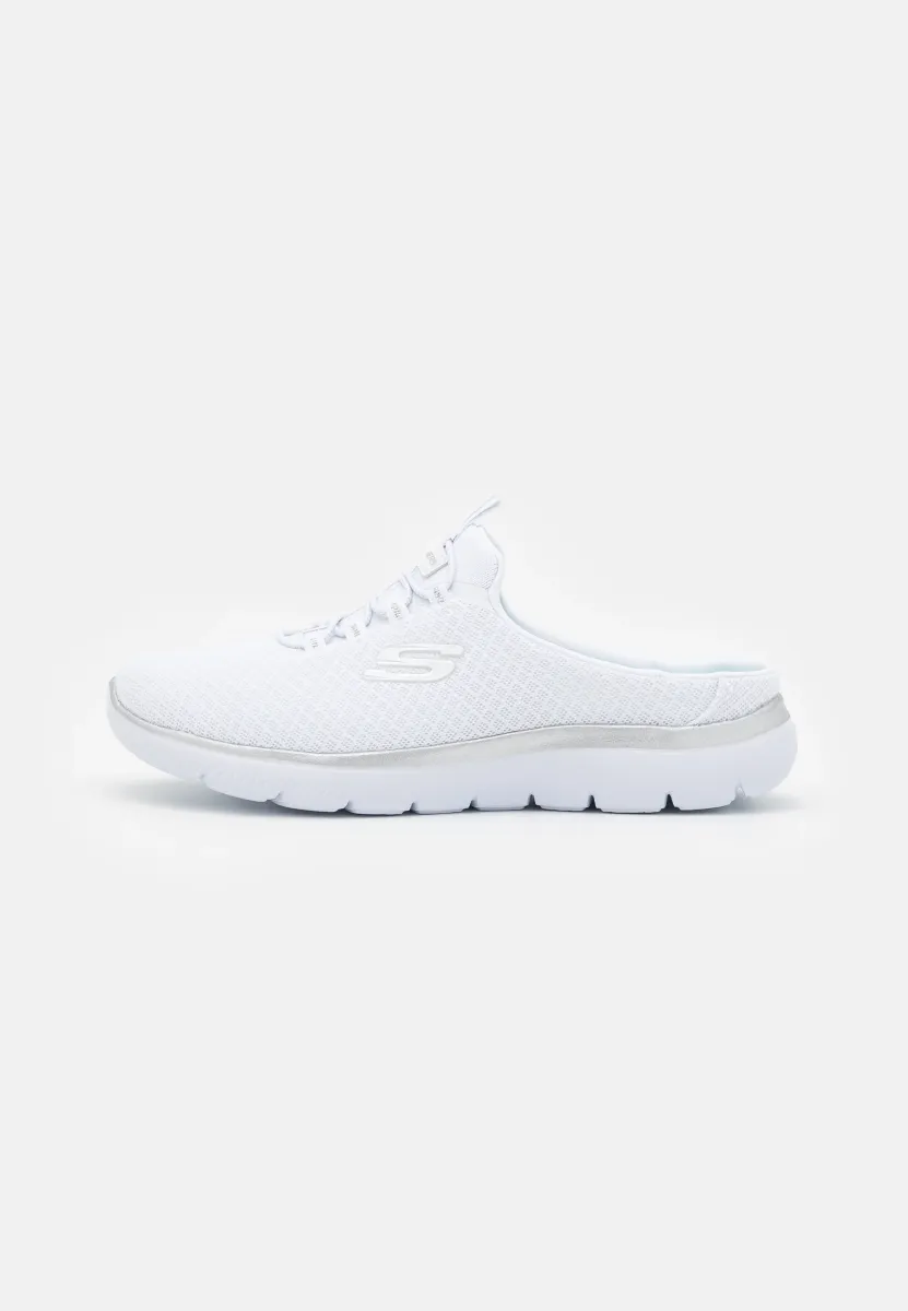 SUMMITS - Pantolette flach - white/silver