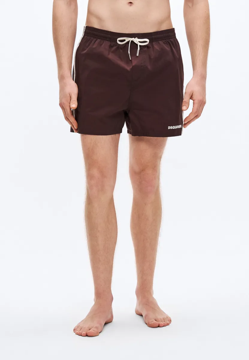 SUNSET CHASER LOGO MIDI - Badeshorts - chocolate
