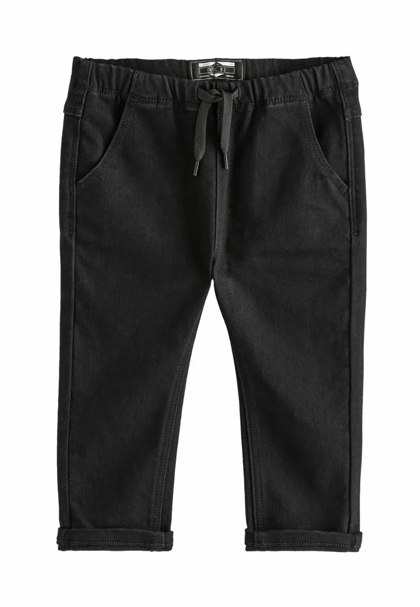 SUPER  PULL ON WITH STRETCH - Jeans Straight Leg - black denim