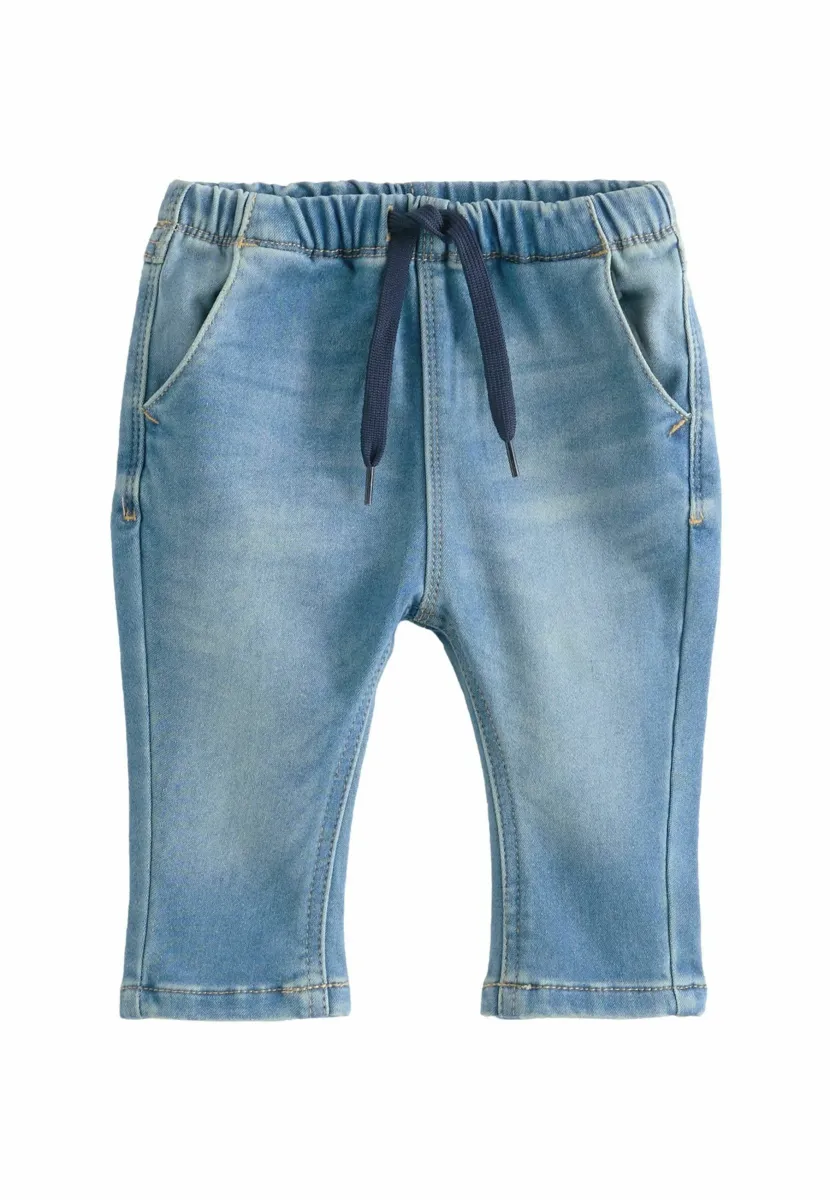 SUPER  PULL ON WITH STRETCH - Jeans Straight Leg - mid blue tint denim