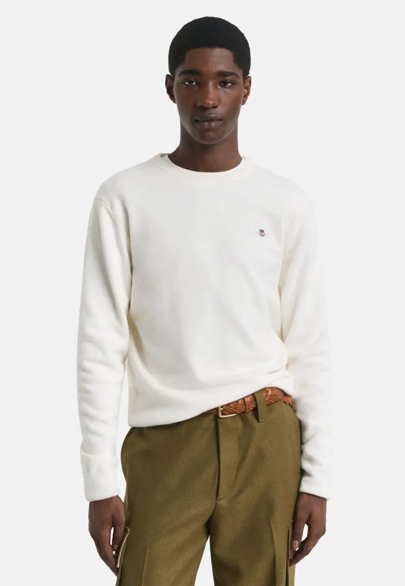 SUPERFINE CREW NECK - Strickpullover - cream