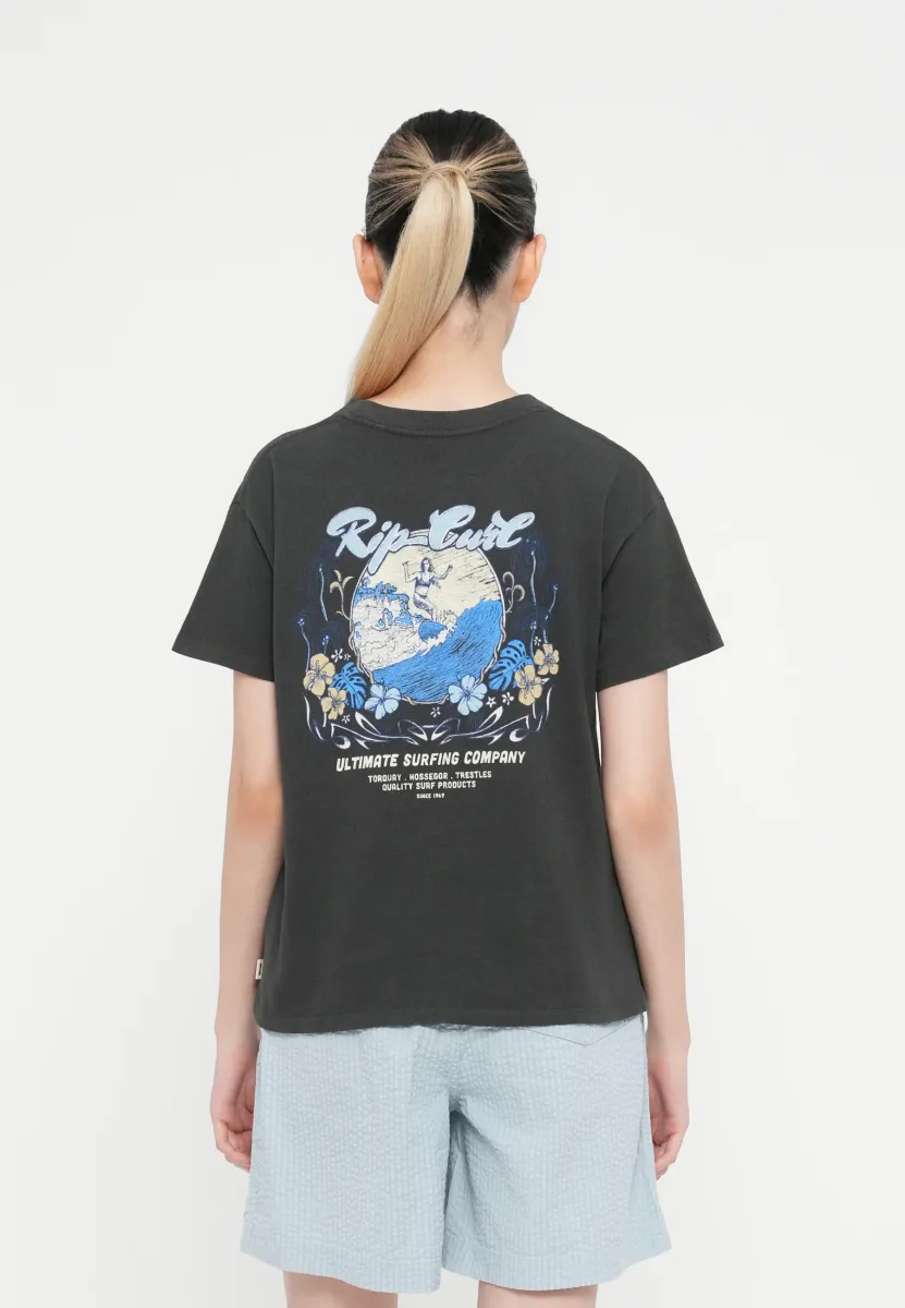 SURF DREAMS RELAXED TEE - T-Shirt print - black