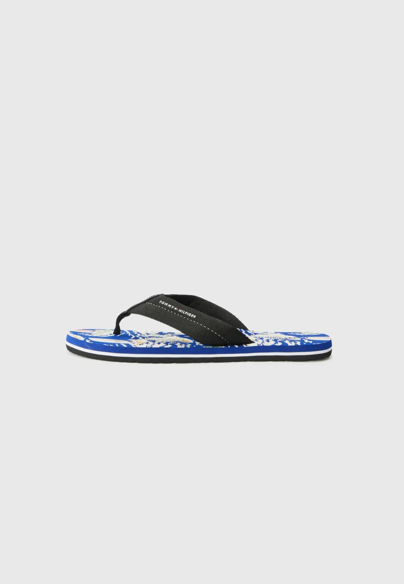 SURF PRINT BEACH - Zehentrenner - black