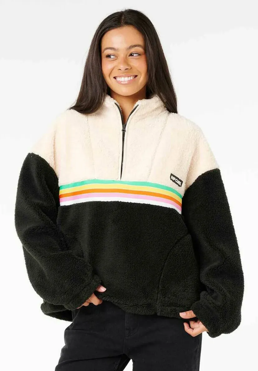 SURF REVIVAL - Fleecepullover - black off white