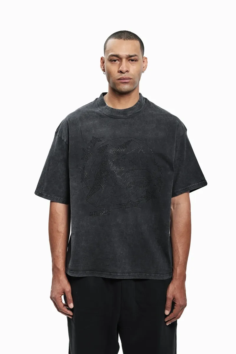 SURROUNDING UNISEX - T-Shirt print - black washed