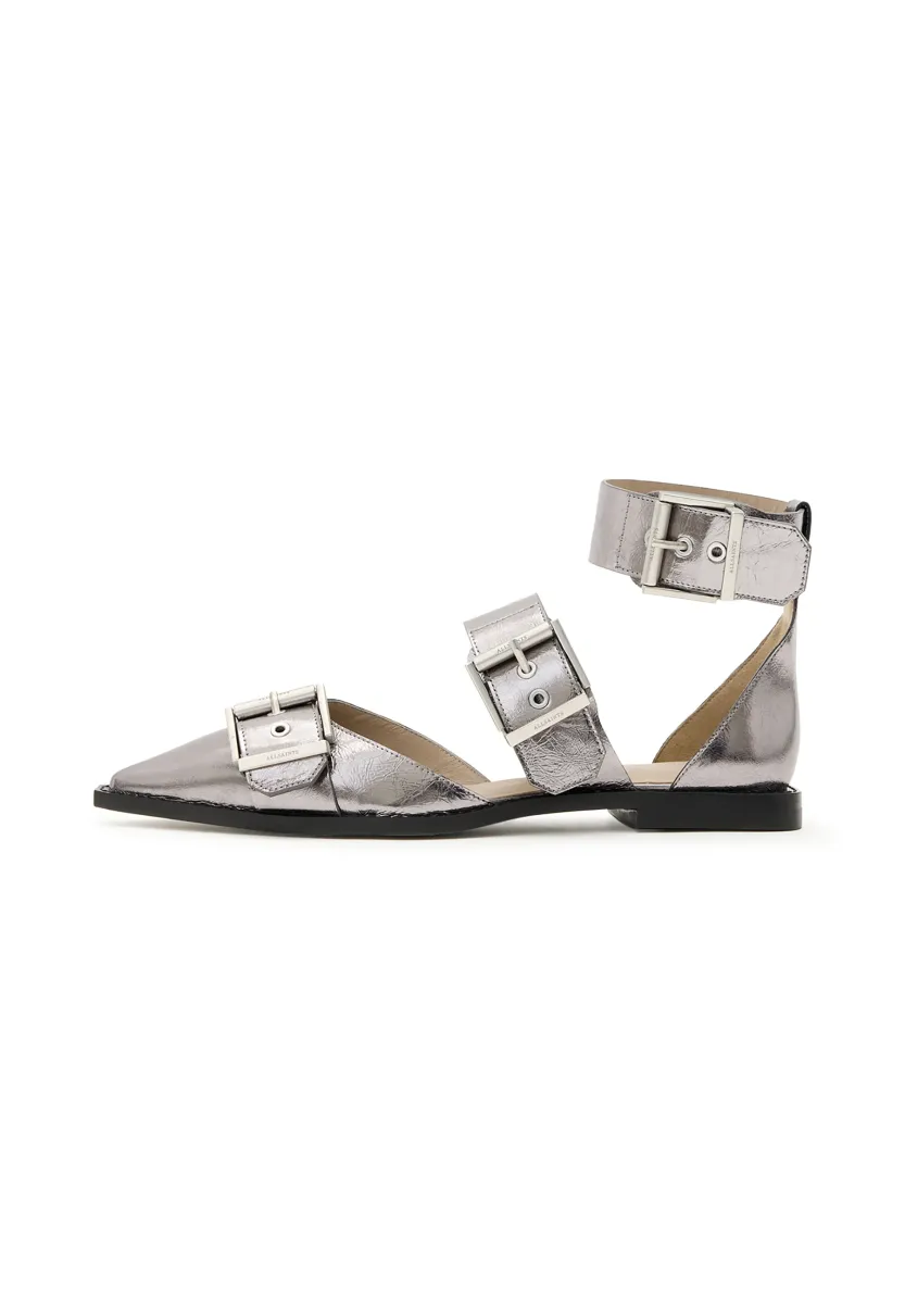 SUTTON - Schaftsandale - GUNMETAL GREY