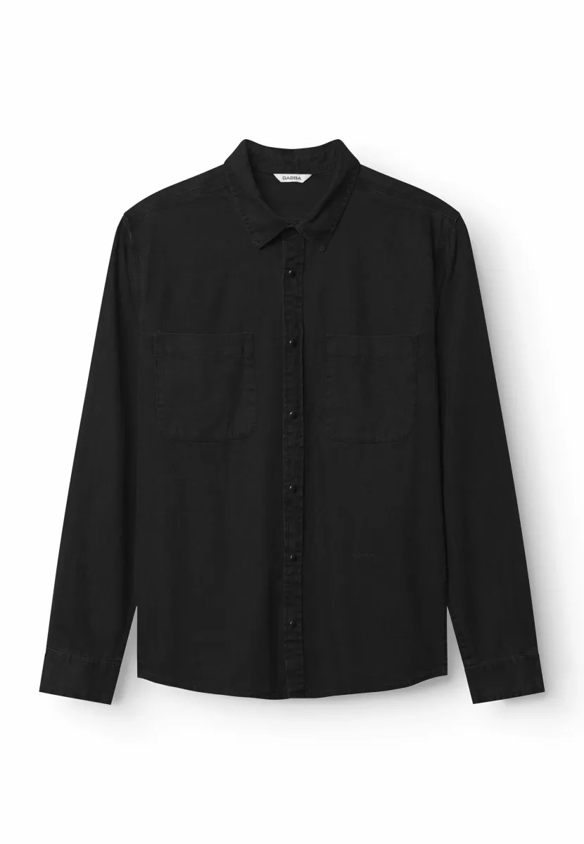 SVEN REG LS - Hemd - black denim
