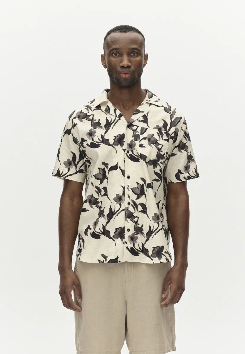 Sven Reg Resort Bloom SS - Hemd - meteorite