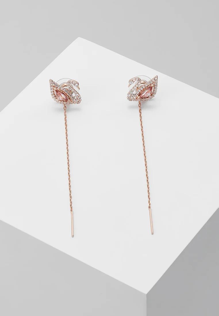 SWAN DROP EARRINGS - Ohrringe - fancy morganite