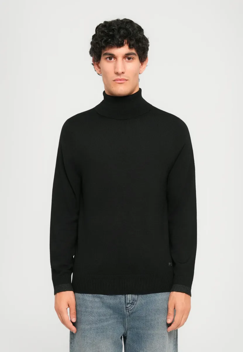 SWEATER ROLL NECK - Strickpullover - black