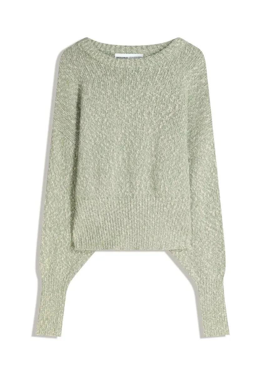 SWEATER WITH FULL-BODIED SLEEVES - Strickpullover - light green