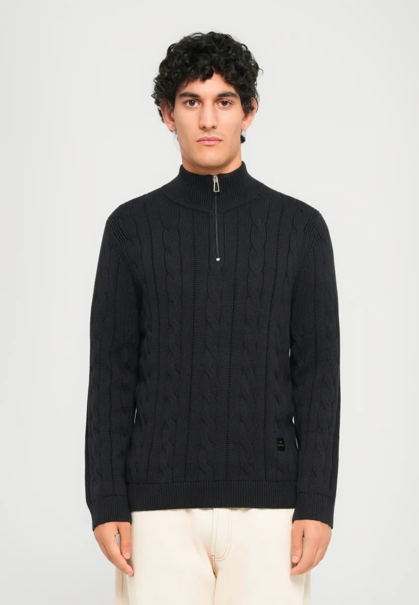 SWEATER ZIP NECK - Strickpullover - blue