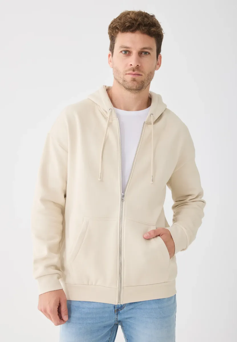 Sweatjacke - beige
