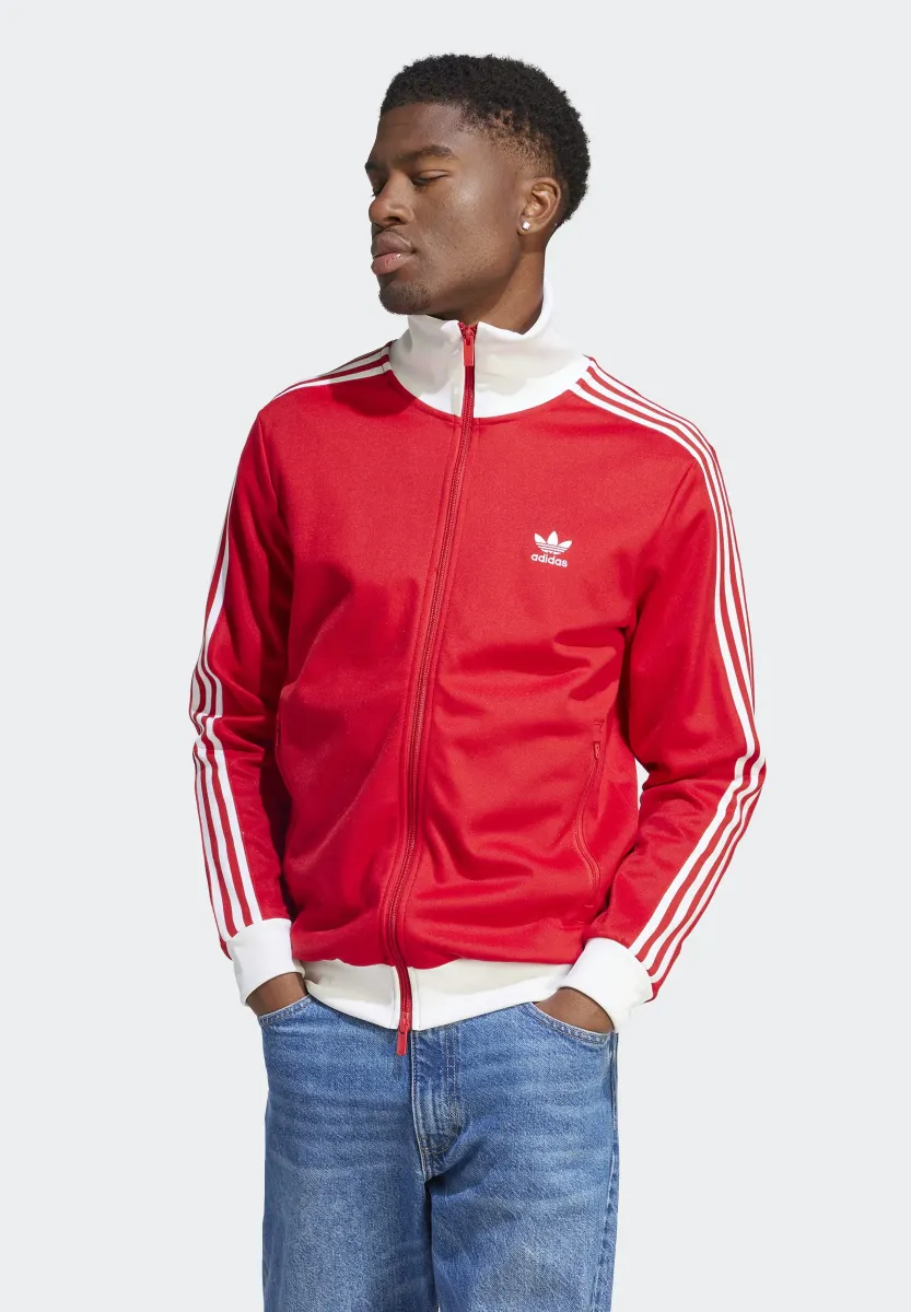 Sweatjacke - better scarlet   white
