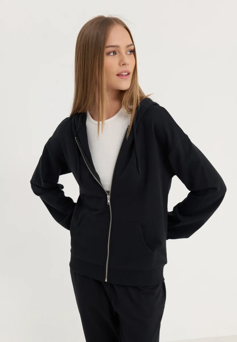 Sweatjacke - black