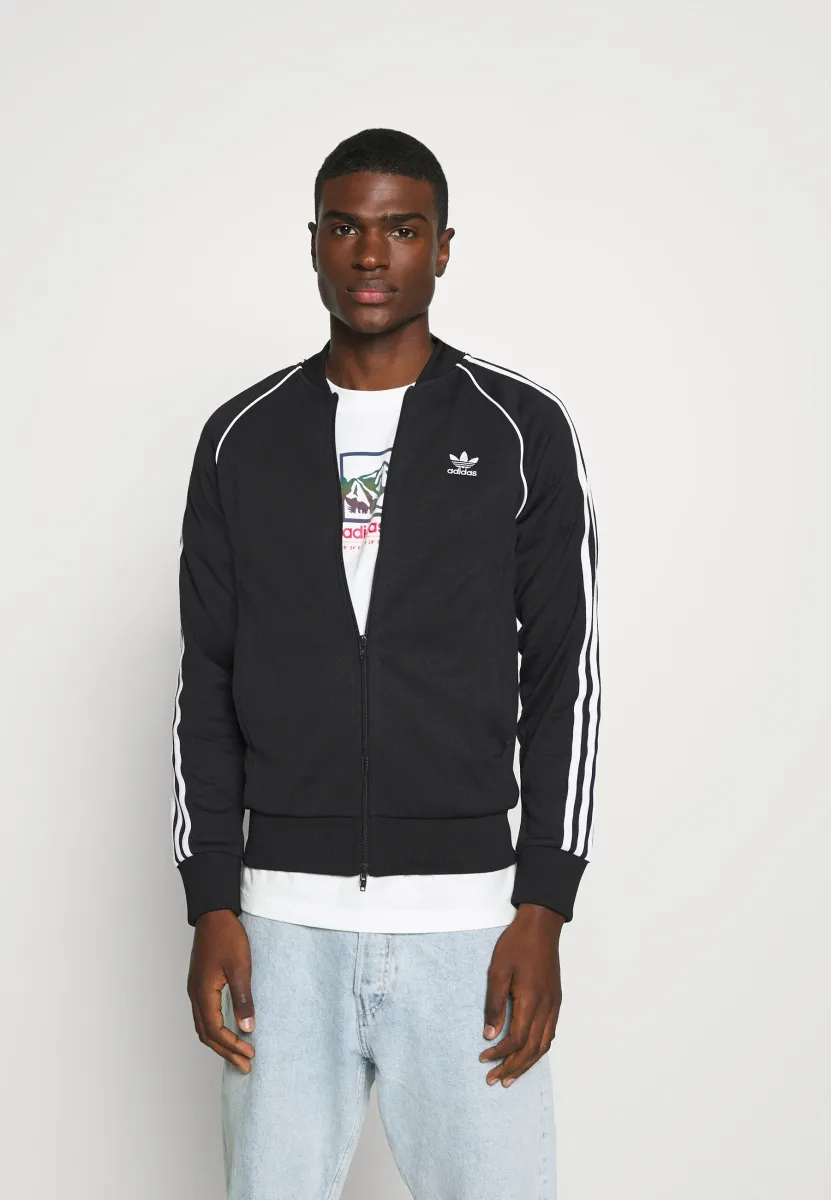 Sweatjacke - black/white