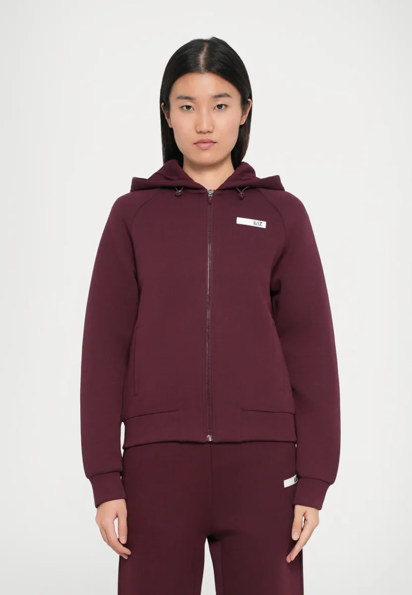 Sweatjacke - bordeaux