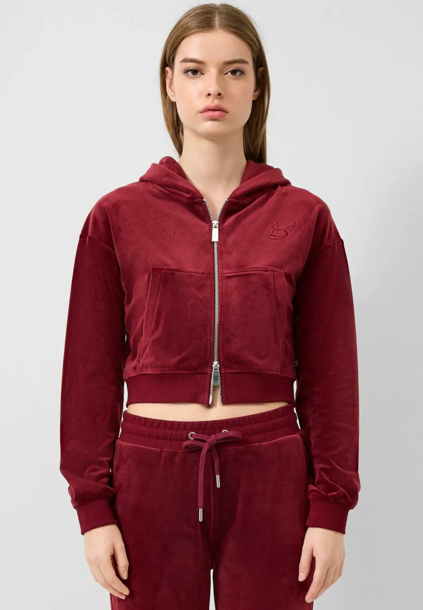 Sweatjacke - bordeaux