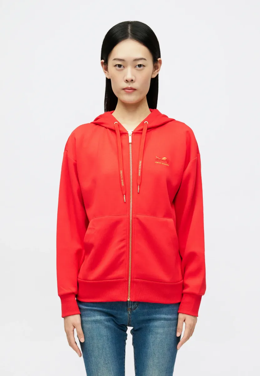 Sweatjacke - chinese red